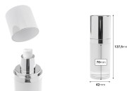 Luksuzna akrilna dopunjiva bočica od 30 mL sa pumpicom za kremu i zatvaračem-dimenzije_slike