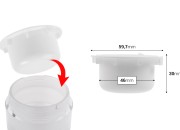 Zamenska unutrašnja bela teglica od 30 mL sa plastičnim međupoklopcem za šifru 20-3693-dimenzije_slike