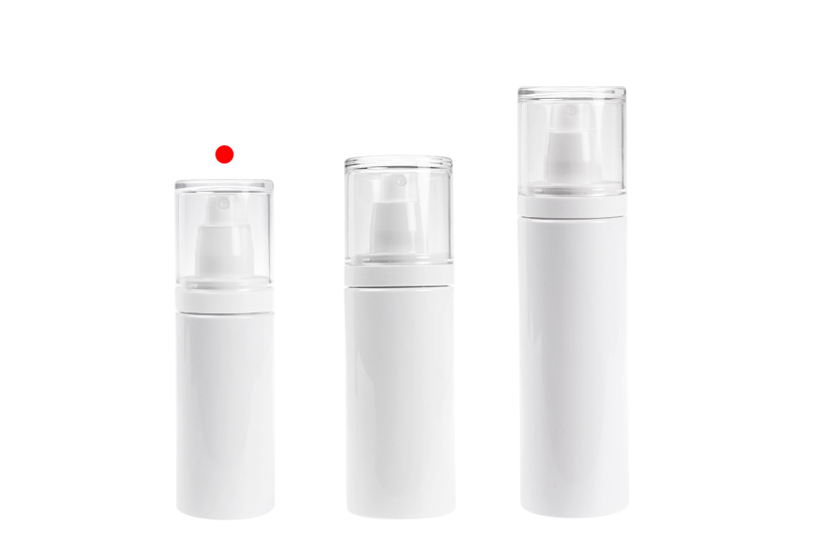 Plastična (PET) bela bočica 100 mL sa raspršivačem i providnim poklopcem-grupa_slika