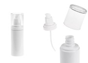 Plastična (PET) bela bočica 100 mL sa pumpicom za kremu i providnim poklopcem-slika_proizvoda