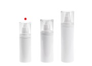 Plastična (PET) bela bočica 100 mL sa pumpicom za kremu i providnim poklopcem-grupa_slika