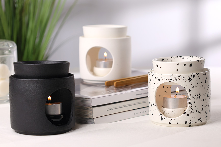 Keramički osveživač prostora 95x100 mm za voskove i ulja sa keramičkom kašičicom-grupa_slika