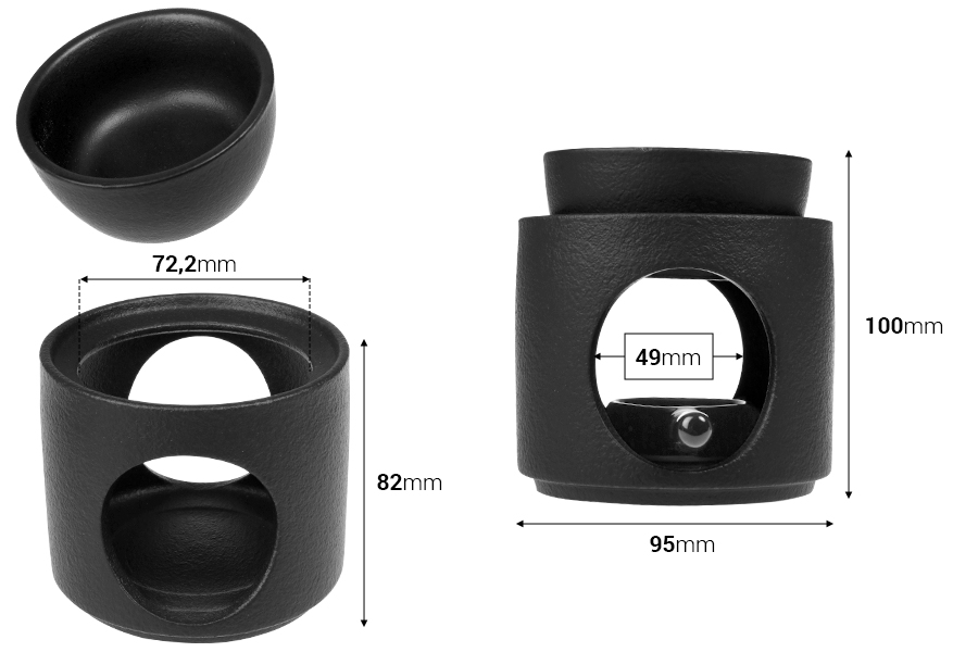 Keramički osveživač prostora 95x100 mm za voskove i ulja sa keramičkom kašičicom-dimenzije_slike