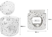 Keramički osveživač prostora 95x100 mm sa keramičkom kašičicom za voskove i ulja, u beloj i crnoj boji-dimenzije_slike