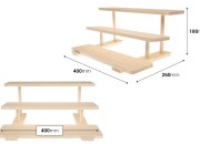 Drveni stalak 400x260x180 mm - 3 nivoa-dimenzije_slike