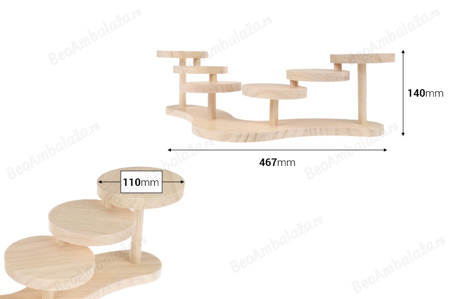 Drveni stalak 467x140 mm (prečnik svake osnove 110 mm)-dimenzije_slike