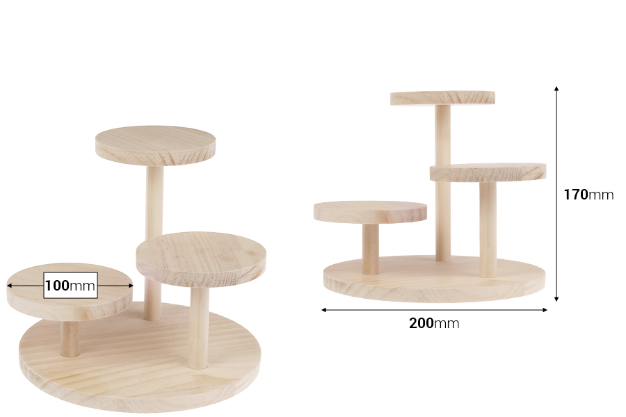 Drveni stalak 200x170 mm (prečnik svake osnove 100 mm)-dimenzije_slike