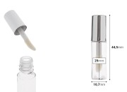 Akrilna providna tubica za sjaj za usne 1,2 mL sa zatvaračem i drenažnim elementom - 12 kom-dimenzije_slike