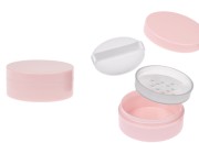 Roze akrilna teglica 8mL sa rešetkicom i sunđerom za puder, sa roze zatvaračem - 6 kom-slika_proizvoda