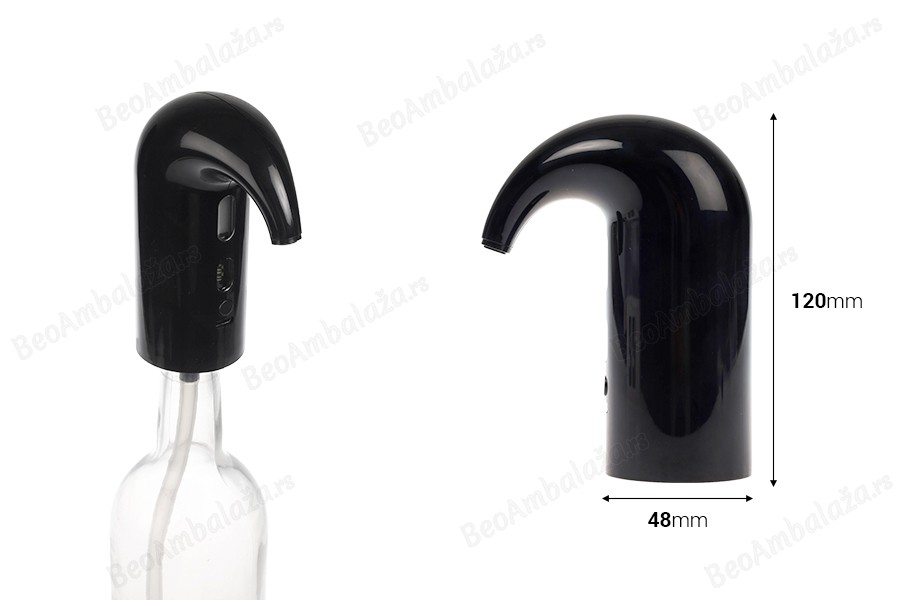 Električni aerator za vino sa automatskim protokom-dimenzije_slike