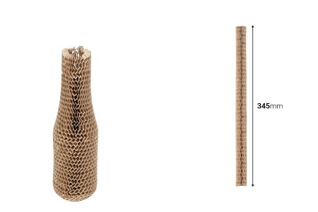 Elastična zaštitna futrola od saćastog papirnog materijala za boce dužine 345 mm - 20 kom.-dimenzije_slike