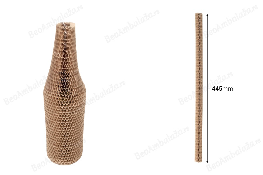 Elastična zaštitna futrola od saćastog papira za boce , dužine 445 mm - 20 kom.-dimenzije_slike