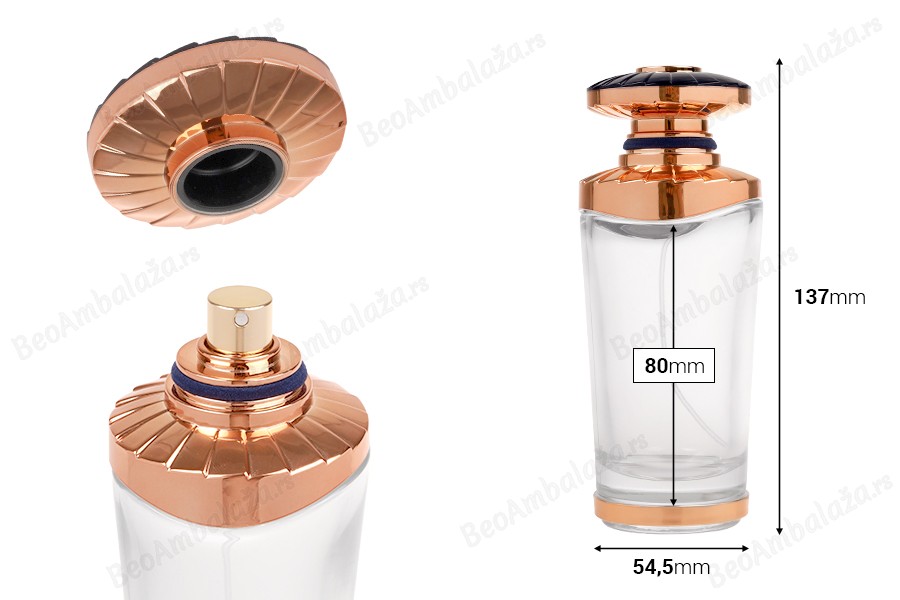 Bočica za parfem u arapskom stilu od 100 ml sa srebrnom raspršivač-pumpicom (tip „crimp”).-dimenzije_slike