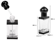 Prozirna staklena bočica od 5 ml sa iglom i poklopcem-dimenzije_slike