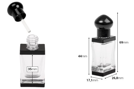 Prozirna staklena bočica od 5 ml sa iglom i poklopcem-dimenzije_slike