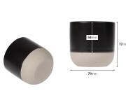 Dekorativna posuda 100x95 mm od cementa, za sveću ili cveće-dimenzije_slike
