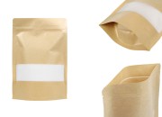 Kraft DoyPack 160x40x235mm kesice sa zipom , prozorom i  i ovalnim dnom- 100kom-slika_proizvoda