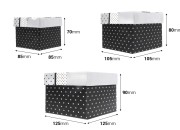 Četvrtasta plastificirana kutija za poklone, sa dizajnom Pariz (Eiffel) ili London (Tower Bridge) - set od 3 kutije (S, M, L)-dimenzije_slike