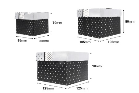 Četvrtasta plastificirana kutija za poklone, sa dizajnom Pariz (Eiffel) ili London (Tower Bridge) - set od 3 kutije (S, M, L)-dimenzije_slike