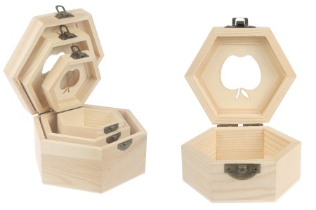 Set drvenih kutija sa prozorom u obliku jabuke i metalnom kopčom, u 3 veličine (S-M-L)-slika_proizvoda