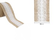 Traka od jute sa čipkom, 55 mm (1 komad je 4,3 m)-dimenzije_slike