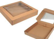 Kutija od kraft papira 450x450x80mm sa prozorom - 20 kom-slika_proizvoda