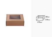 Kartonska kraft kutija sa prozorom 170x130x60mm - 25 kom-dimenzije_slike