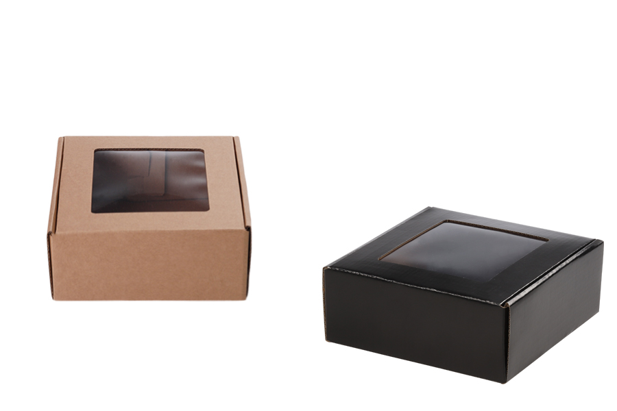 Kutija od kraft papira 180x180x70mm sa prozorom - 20 kom-grupa_slika