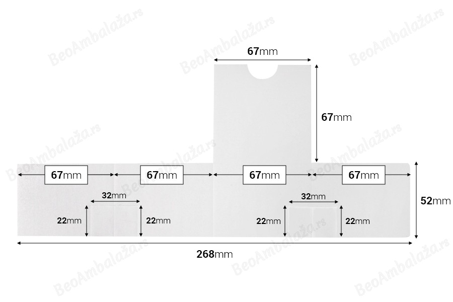 Kraft braon kutija 70x70x95mm, sa belim unutrašnjim kartonskim dodatkom - 50 kom-grupa_slika