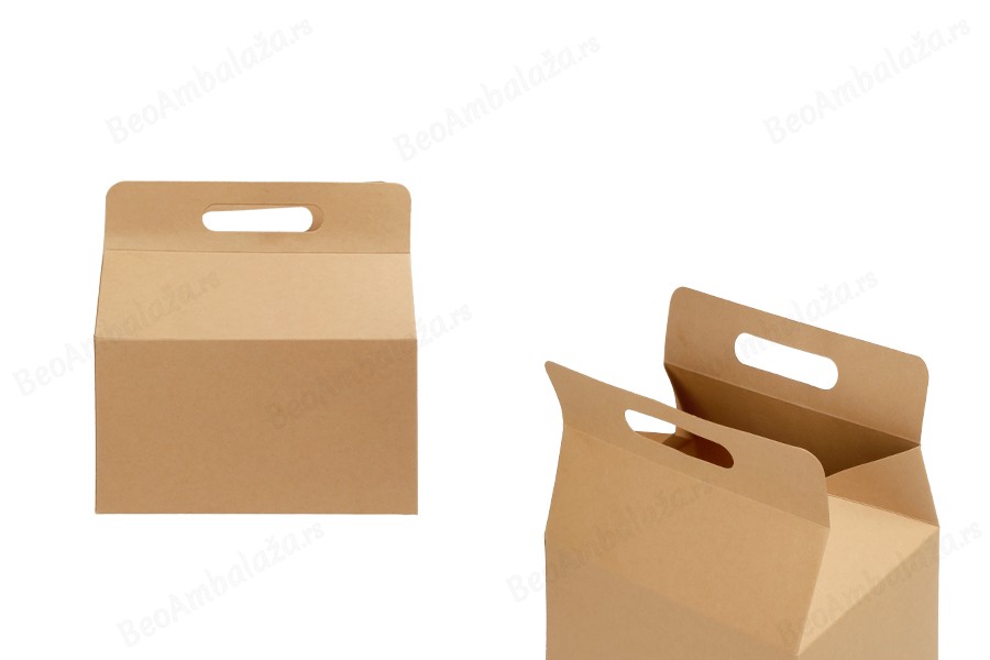 Kutija - paket za pakovanje proizvoda 250x170x255mm od kraft papira i sa čvrstim kartonskim dnom - 20 kom-slika_proizvoda