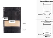 DoyPack kesice sa zip zatvaranjem, prozorom, ovalnim dnom i sa mogućnošću termo zatvaranja 120x40x180mm - 100 komada-dimenzije_slike