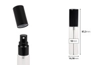 Staklena bočica 10mL za parfem sa sprejom i aluminijumskim poklopcem - 6 kom-dimenzije_slike