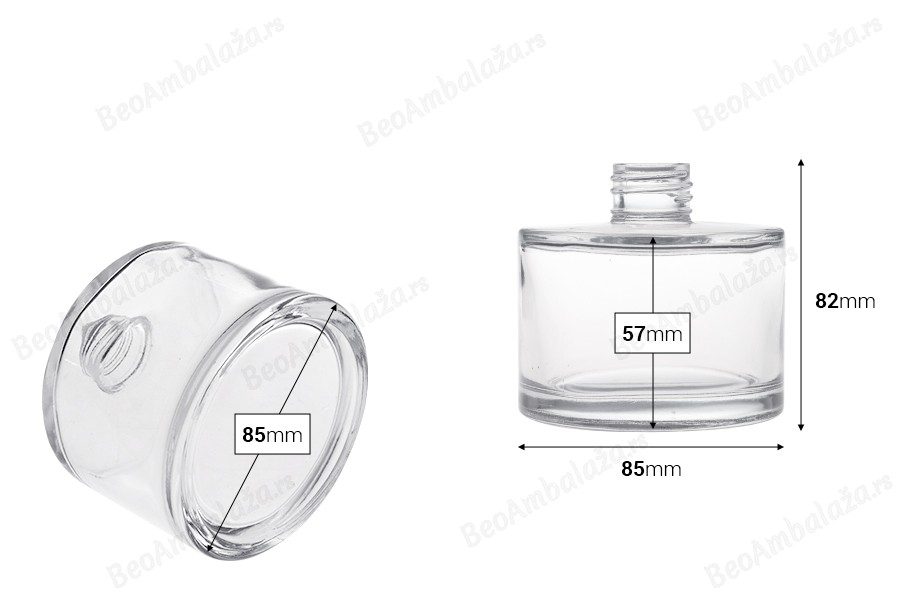 Staklena cilindrična flaša 200mL (PP 28)-dimenzije_slike