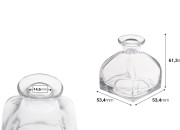 Staklena četvrtasta flašica od 50mL-dimenzije_slike