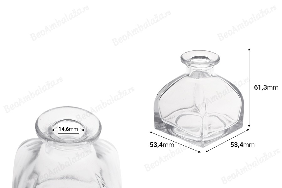 Staklena četvrtasta flašica od 50mL-dimenzije_slike