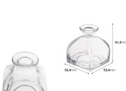 Staklena četvrtasta flašica od 50mL-dimenzije_slike
