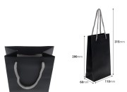 Crna mat poklon kesa 110x60x200mm sa sivom pamučnom ručkom - 20 kom-dimenzije_slike