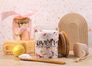 Staklena okrugla tegla 400mL, sa drvenim poklopcem i gumicom-grupa_slika