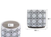 Dekorativna posuda od cementa 102x92 mm u više dizajna - 4 kom-dimenzije_slike