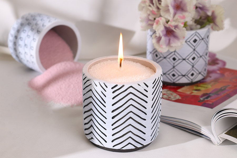 Dekorativna posuda od cementa 102x92 mm u više dizajna - 4 kom-grupa_slika