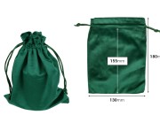 Vrećica od velura 130x180mm, u zelenoj boji - 50 kom-dimenzije_slike