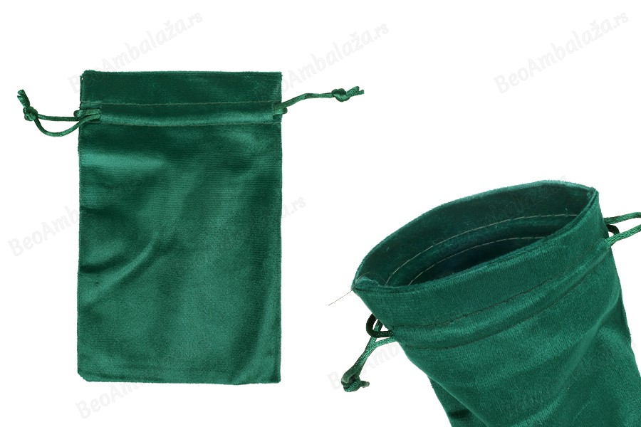 Vrećica od velura 100x160mm, u zelenoj boji - 50 kom-slika_proizvoda
