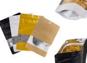 Aluminijumske DoyPack kesice sa zip zatvaranjem, prozorom, ovalnim dnom i sa mogućnošću termo lepljenja 160x40x240mm - 100kom Aluminijumske DoyPack kesice sa zip zatvaranjem, prozorom, ovalnim dnom i sa mogućnošću termo lepljenja 160x40x240mm - 100kom