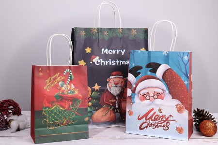 Božićne papirne poklon kese 185x95x255 mm sa ručkom - 12 kom-grupa_slika