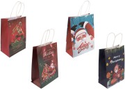 Božićne papirne poklon kese 185x95x255 mm sa ručkom - 12 kom Božićne papirne poklon kese 185x95x255 mm sa ručkom - 12 kom