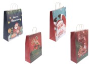 Božićne papirne poklon kese 315x115x420 mm sa ručkom - 12 kom