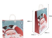 Božićne papirne poklon kese 315x115x420 mm sa ručkom - 12 kom