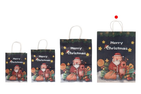 Božićne papirne poklon kese 315x115x420 mm sa ručkom - 12 kom-grupa_slika