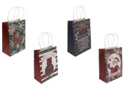Papirne poklon kese sa Božićnim motivima, dimenzija 150x80x210 mm sa ručkom - 12 kom-slika_proizvoda