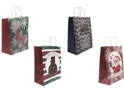 Papirne poklon kese sa Božićnim motivima, dimenzija 255x125x330 mm sa ručkom - 12 kom-slika_proizvoda